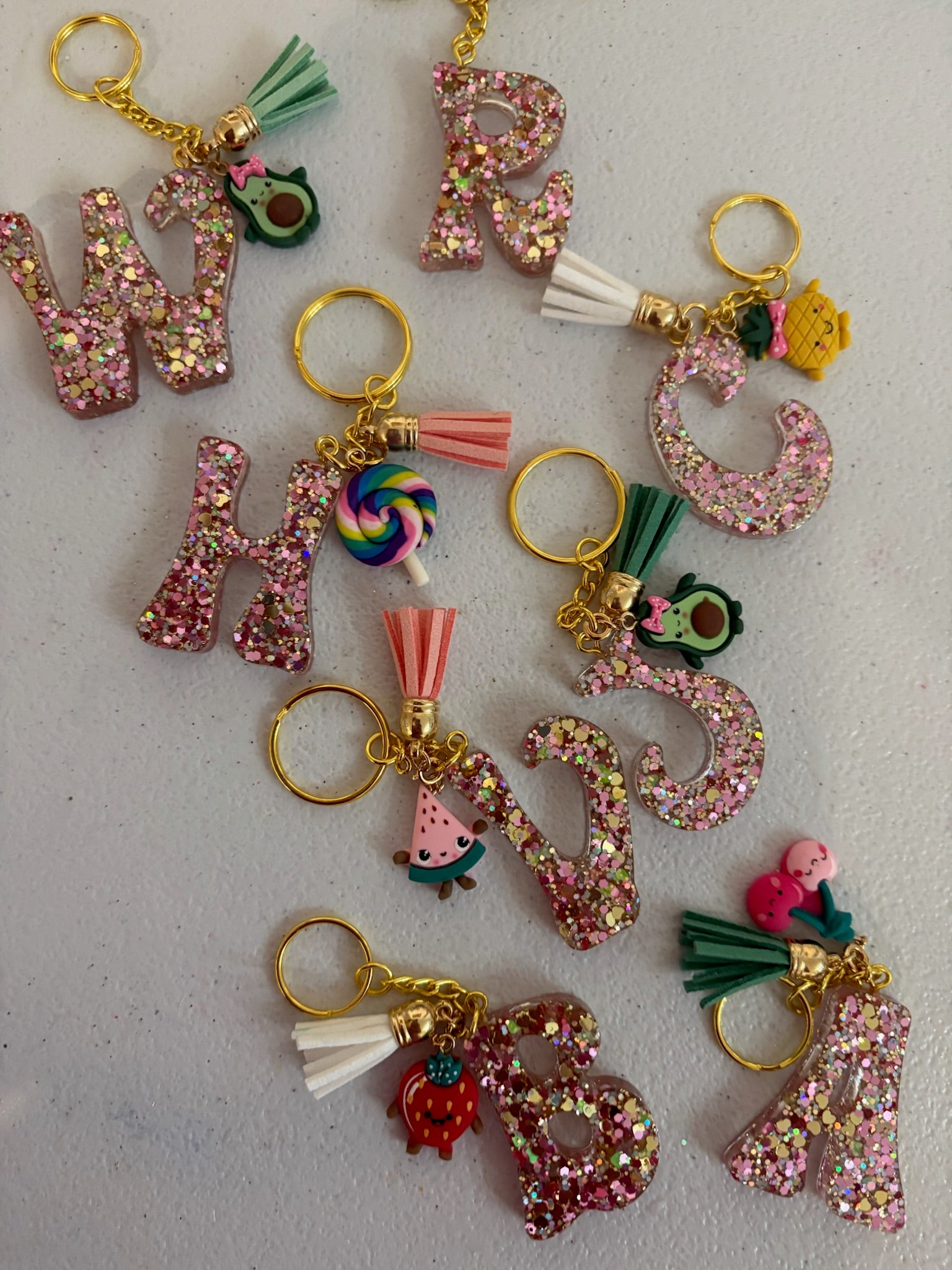 Initial Resin Keychain