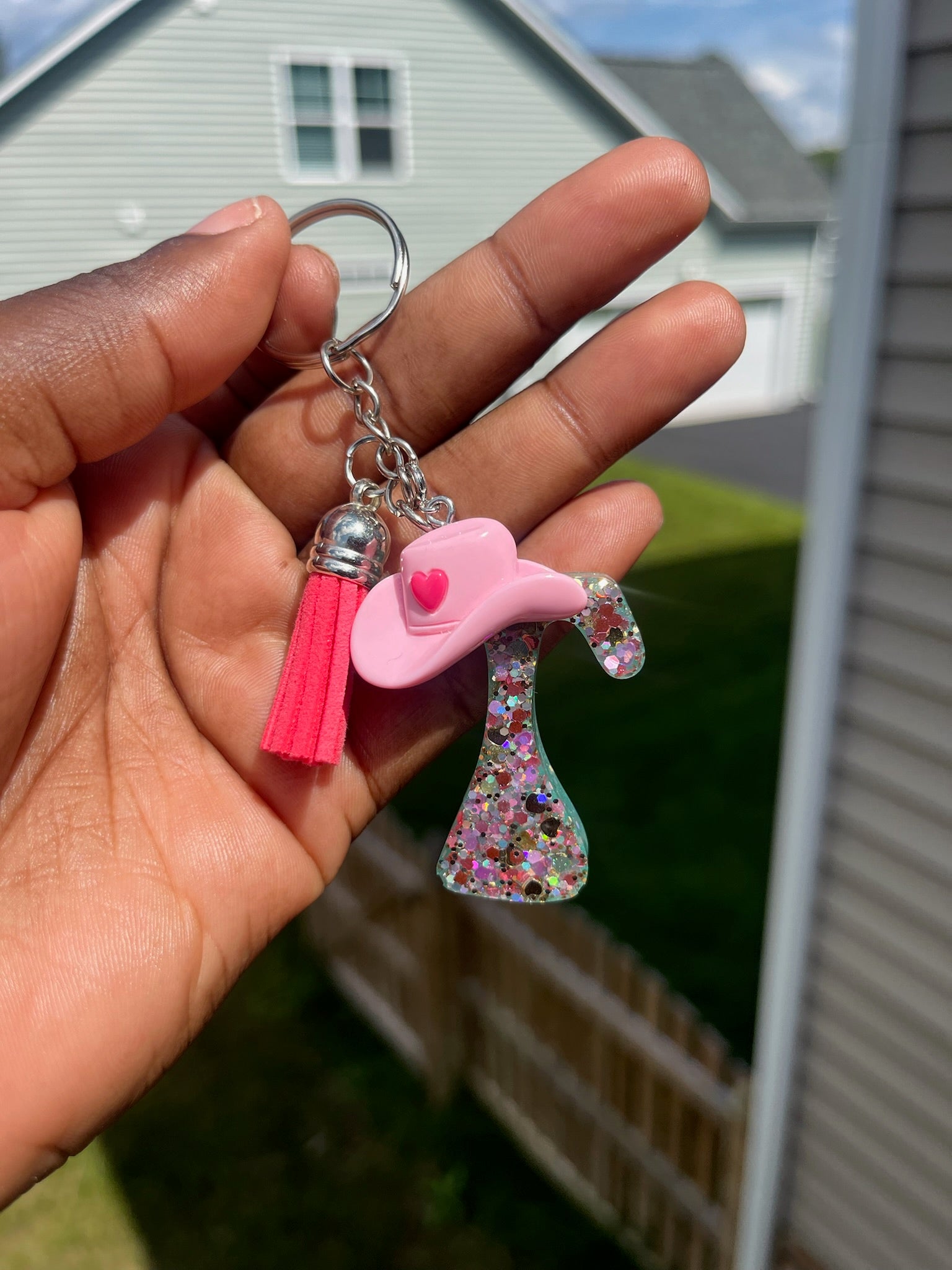 Initial Resin Keychain